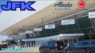John F. Kennedy Int'l Airport (JFK) Terminal 7, Departures and Arrivals, Airlines, Transportation 4K