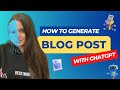 How to Create Blog Post with ChatGPT in WordPress