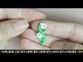 다이소 취미키트로 쉬운 웨이브 꽃팔찌 비즈 만들기beaded flower bracelet tutorial beads jewelry making diy crafts