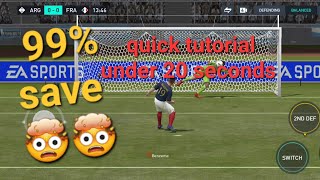 Quick tutorial of how to save a penalty in FC mobile 24