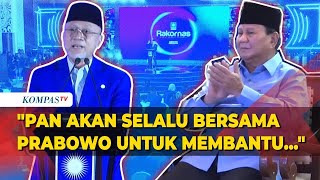 Pidato Zulhas di Rakornas: PAN Selalu Bersama Prabowo untuk Membantu