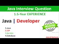 Java developer interview 2 years experience | Java is awesome