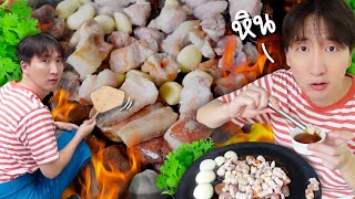 [325] หมูย่างหิน !!!! เกาหลีผู้คลั่งปิ้งย่าง ลองวิธีกินสไตล์ใหม่  : โอปป้า อยู่ที่บ้านนอก▕  RYUNTIME