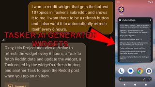 Tasker - AI Generated Widgets