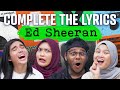 Complete The Lyrics! Ed Sheeran Edition | SAYS Challenge