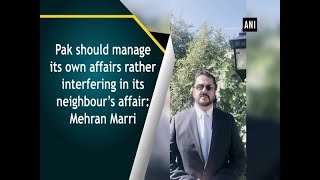 Pak Should Manage Its Own Affairs Rather Interfering In Its Neighbour’s affair: Mehran Marri