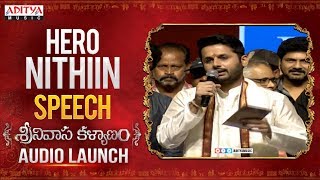 Nithin Hilarious Speech @ Srinivasa Kalyanam Audio Launch Live | Nithiin, Raashi Khanna