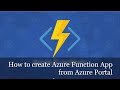 How to start an Azure function app in 2024 #utpc