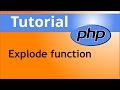 PHP: How to use explode function ?