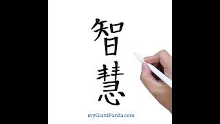 学写汉字【智慧 [zhì huì] wisdom】How to Write Chinese Characters 中文字笔顺笔画教材｜ #learnchinese #学中文 #学汉语 #shorts