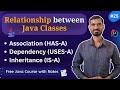 #25 Association (HAS-A) vs Dependency (USES-A) vs Inheritance (IS-A) || Java Classes Relationship