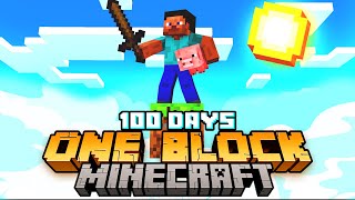 100 Days as a ONE BLOCK Noob in Minecraft