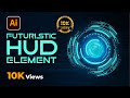 HUD element design in Illustrator | Adobe Illustrator Tutorial | Graphic Designing | Q-Tube