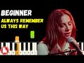 Always Remember Us This Way 💕 Lady Gaga 💕 EASY Piano Tutorial (MIDI + Sheet Music)