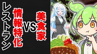 美食家ずんだもんvs雪さんの情報特化レストラン【VOICEVOX劇場】