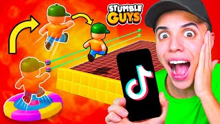 PROBÉ los TIKTOKS MÁS VIRALES de STUMBLE GUYS 😱 ¿FUNCIONAN?