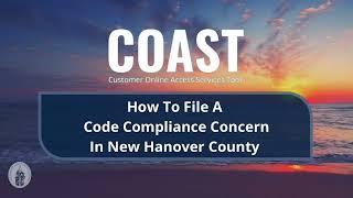 How to file a code compliance concern in New Hanover County