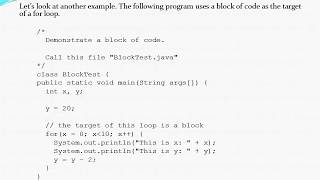 Using Blocks of Code - Java