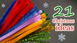 💥BEST IDEAS 2025💥 Pipe Cleaner Crafts for Christmas💥 Collection of 21 DIY