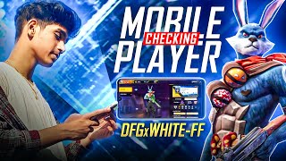 😱CHECKING FULL 📱MOBILE OF 🔥NEW LEGEND ( DFGxWHITE-FF ) HACK FOUND🤬 FREE FIRE IN TELUGU #dfg #ffviral