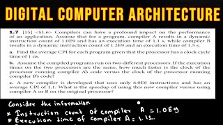 Compilers can have a profound impact on the performance of an application. Assume that for a prog…