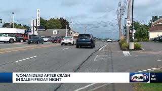 Woman dead after traveling south in northbound lane in Salem Friday night
