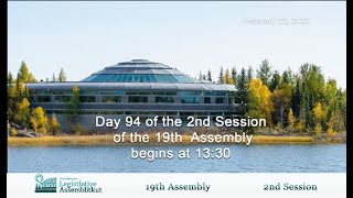 19TH ASSEMBLY 2nd SESSION, DAY 94 Feb 22, 2021