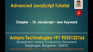 Advanced JavaScript - Chapter 10 - JavaScript - new Keyword