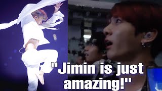 BTS Reaction to (지민) JIMIN’s Contemporary Dance skills (Compilation)