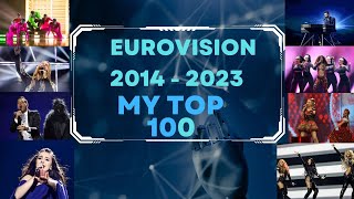 Eurovision 2014 - 2023 My Top 100 (From The UK)