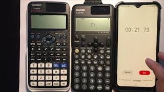 Casio fx-991EX vs fx-991CW Prueba de velocidad