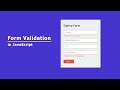 Form Validation in JavaScript | JavaScript Form Validation Tutorial