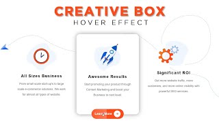How to Make Box Hover Effect in HTML and CSS with Source code || HTML AND CSS