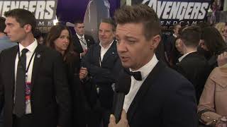 Avengers Endgame World Premiere Los Angeles - Itw Jeremy Renner (official video)