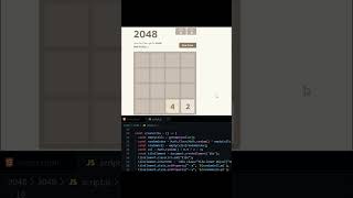 🗓️ Day 2 - 2048 Game from Scratch using JavaScript #shortsvideo #javascript