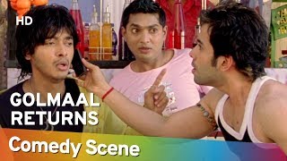 Golmaal Returns -  Tusshar Kapoor - Shreyas Talpade - Hit Comedy Scene - Shemaroo Bollywood Comedy