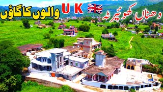 A Visit To Bungalows Village In Khuiratta Azad Kashmir ( Dhanna ) Beautiful Drone Video 2022