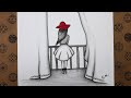 Easy Pencil Drawings 2022, How To Draw Girl With Turned Hat