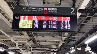 特急犬吠初日の出号　接近放送　八王子駅