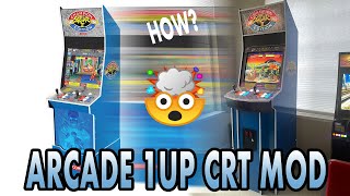 I put a 20 inch CRT TV in a ARCADE1UP Big Blue cabinet