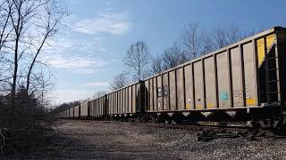 NS #8040 leads the Gibson coal train to the coal mine here in Francisco Indiana