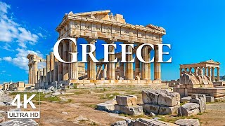 Greece 4K | Calming Music \u0026 Iconic Blue Domes  | Scenic Relaxation Film