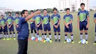 Team Raffles India Soccer Training Session-1 at Raffles International School India Campus