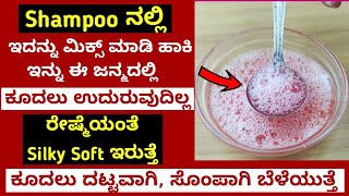 Shampoo ಜೊತೆ ಇದನ್ನು ಮಿಕ್ಸ್ ಮಾಡಿ ನಿಮ್ಮ ಕೂದಲು ಉದುರುವುದಿಲ್ಲ Silky Soft ಆಗುತ್ತೆ ದಟ್ಟವಾಗಿ ಬೆಳೆಯುತ್ತೆ Tips