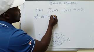 Solve Radical Equation