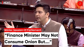 “FM Sitharaman May Not Eat Onion But She Does Have Wheat, Rice....” Raghav Chadha Hits Out At BJP