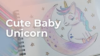 How to draw a Baby Unicorn? | Draw step by step easy