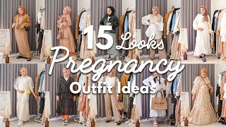 15 LOOKS PREGNANCY OUTFIT IDEAS (Casual \u0026 Chic) | Seviq Febinita