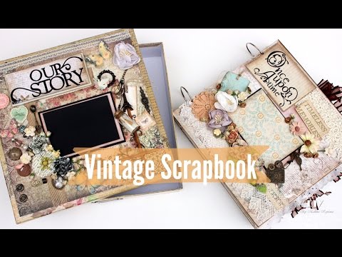 Vintage Scrapbook 12x12 with Box Vintage Scrapbook 12x12 with Box