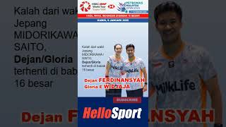 Dejan/Gloria kandas di R16 Malaysia Open 25 #badminton #badmintonindonesia #shorts